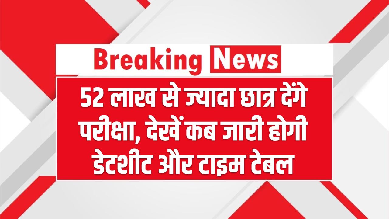 UP Board Exam 2025: 52 लाख से ज्यादा छात्र देंगे परीक्षा, देखें कब जारी होगी डेटशीट और टाइम टेबल